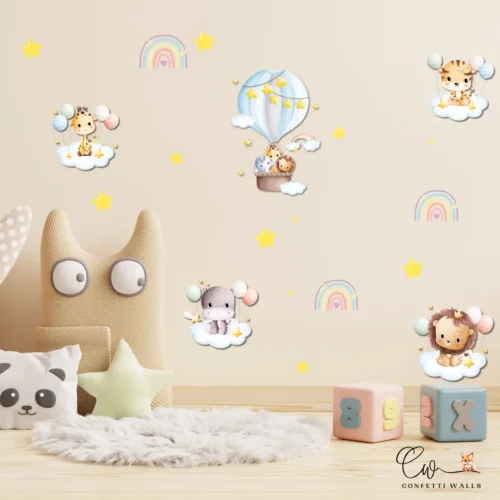 Cute baby animal wall stickers