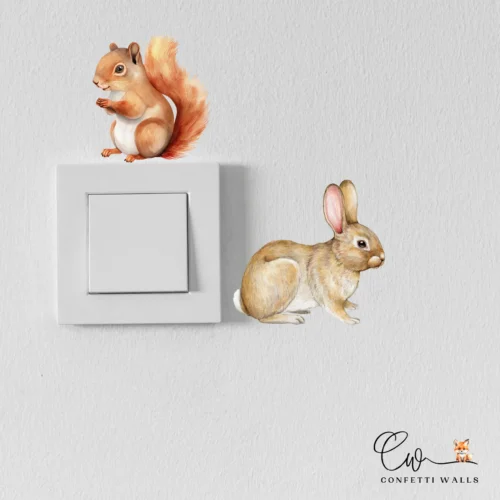 cute animal wall stickers switchboard